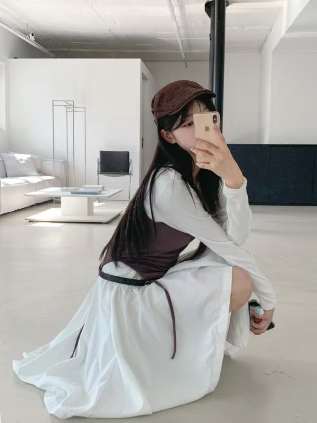 不對稱下擺設計感半裙