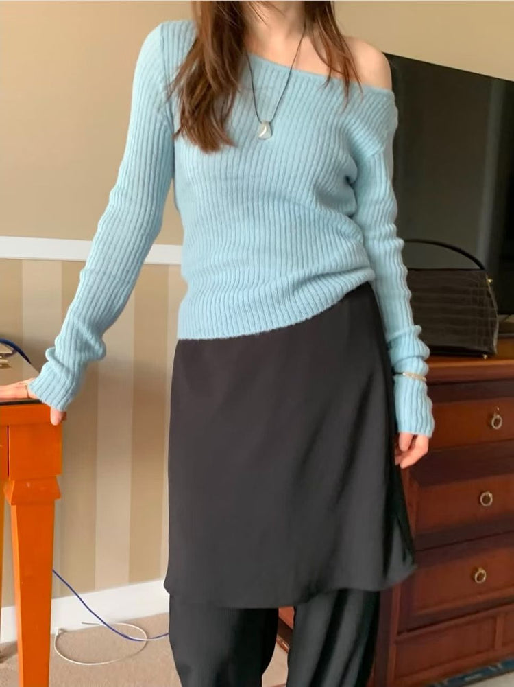 霧光澤紋理短裙