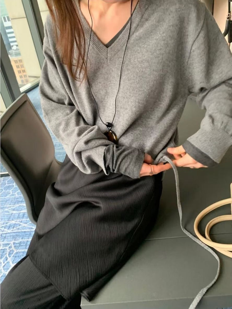 霧光澤紋理短裙