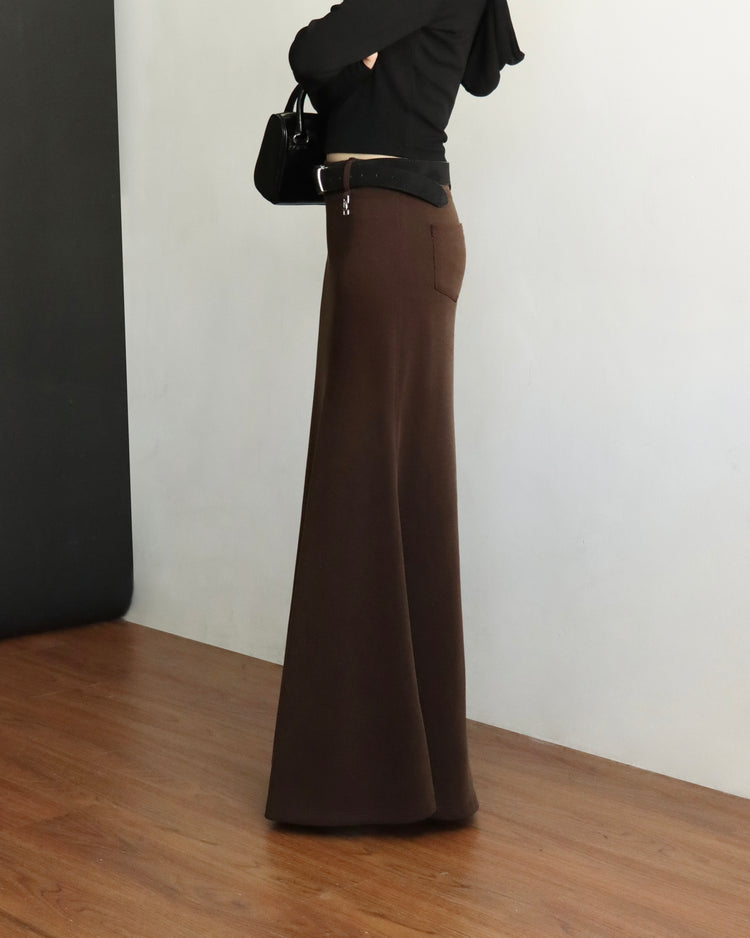 [bypurple.made] cloud maxi skirt-black