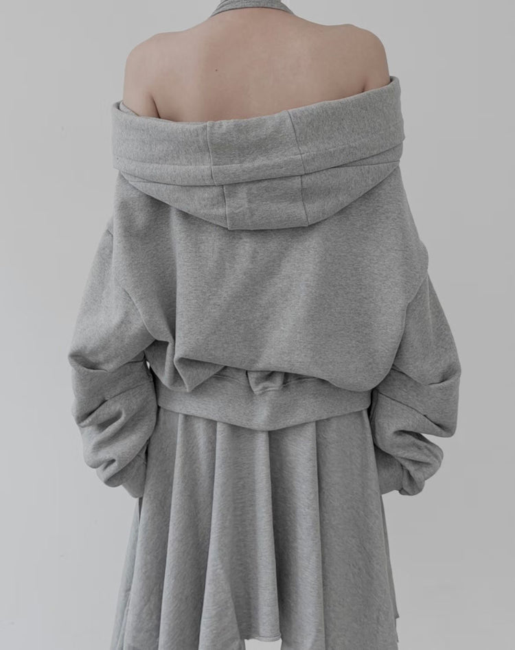 FW美肩垂領連帽衛衣