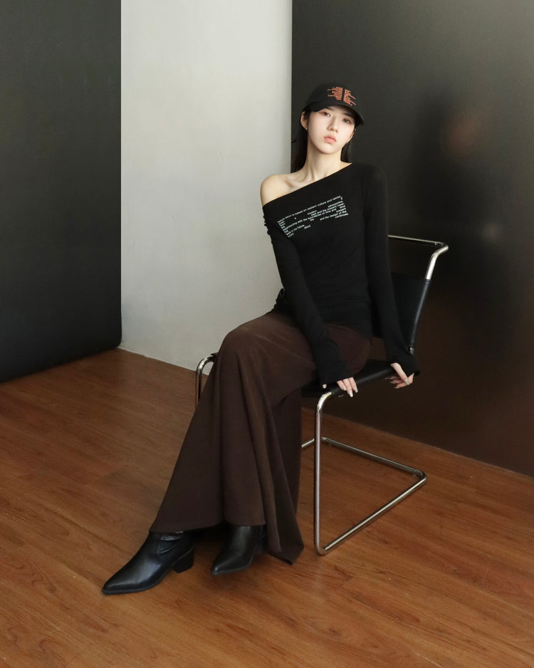 [bypurple.made] cloud maxi skirt-chocolate