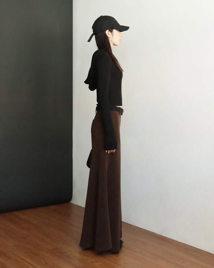 [bypurple.made] cloud maxi skirt-chocolate
