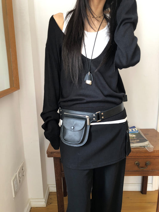 美色深V寬鬆針織衫