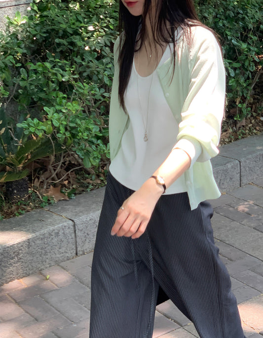 夏日美色拉克蘭袖針織外套
