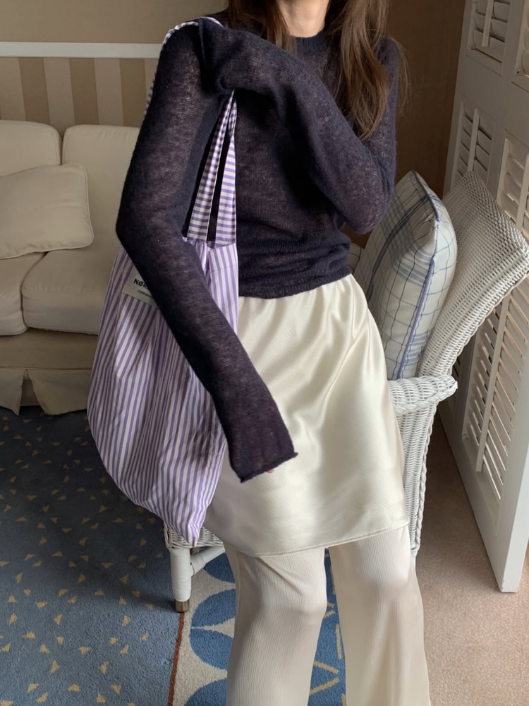 霧光澤紋理短裙