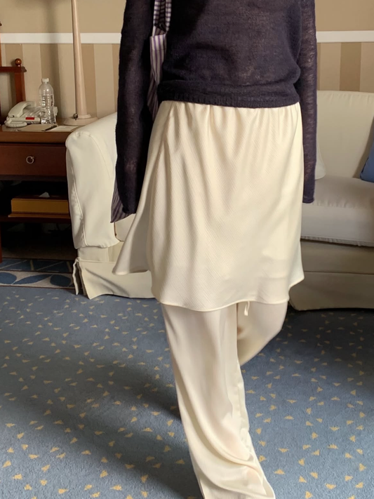 霧光澤紋理直褲