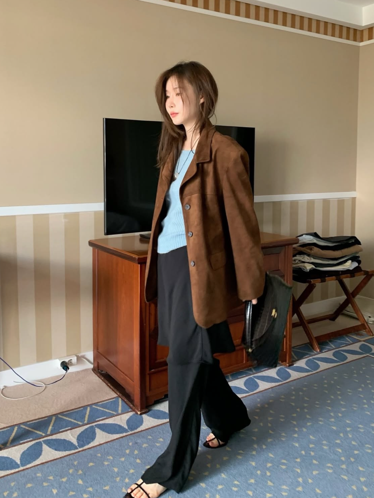 霧光澤紋理短裙