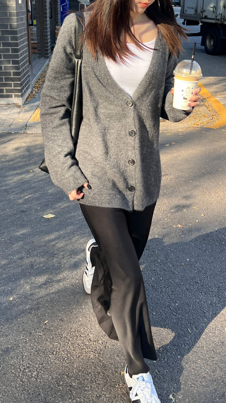 高級ALPACA質感排鈕針織外套