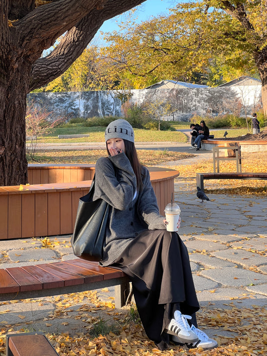 高級ALPACA質感排鈕針織外套