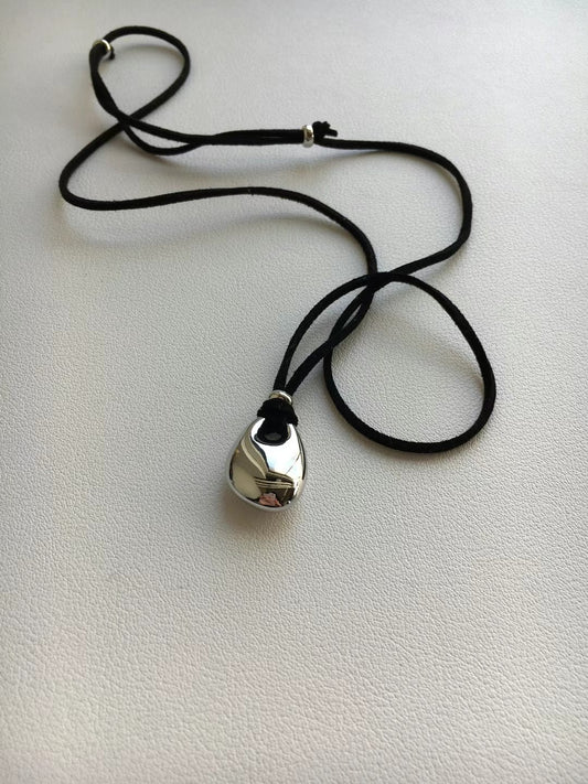 金屬圓弧形細節長項鏈