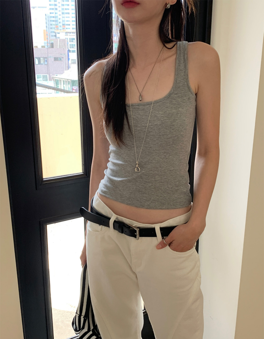 方領挖背細節bra背心