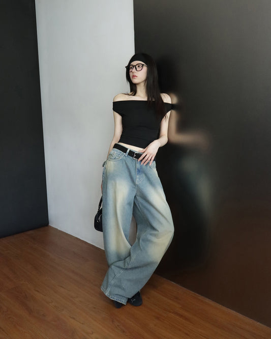(現)Karina同款繭型牛仔褲