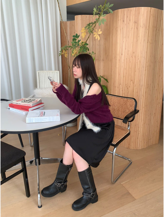 極美雙層透細節綁帶連身裙