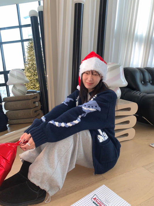 Unisex圖案針織外套