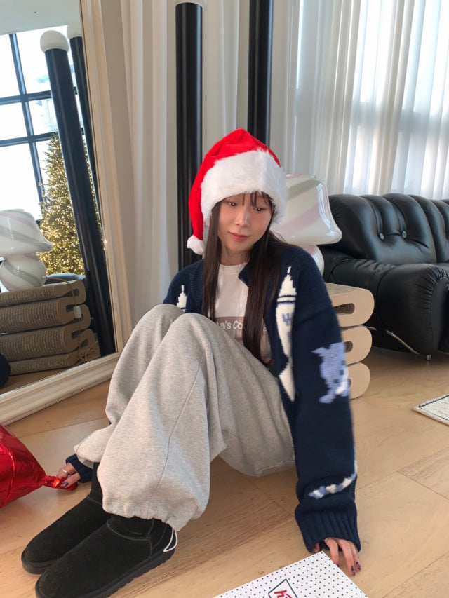 Unisex圖案針織外套