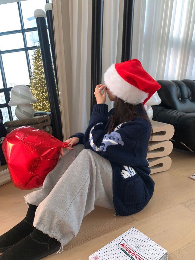 Unisex圖案針織外套