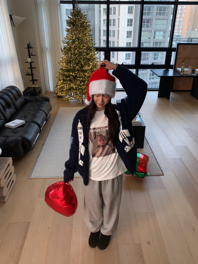 Unisex圖案針織外套