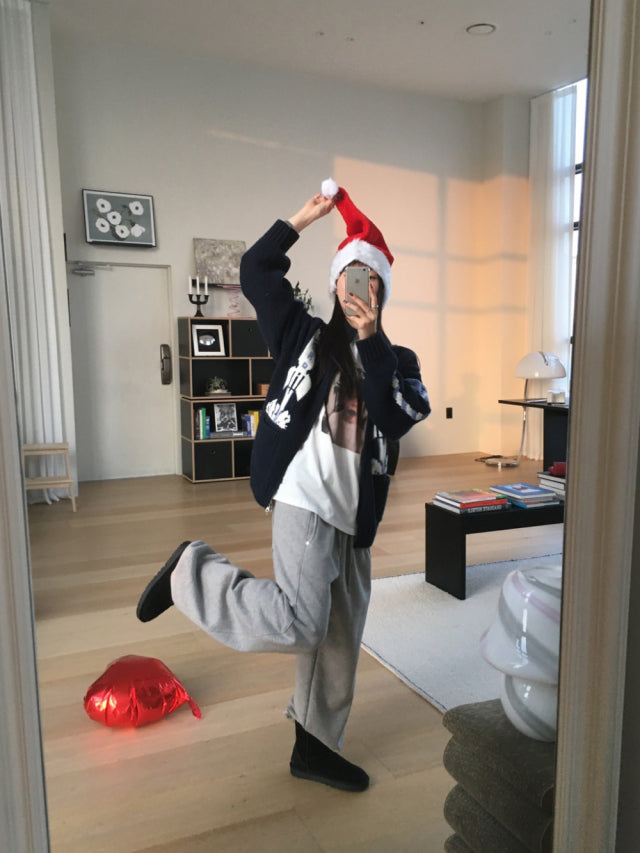 Unisex圖案針織外套