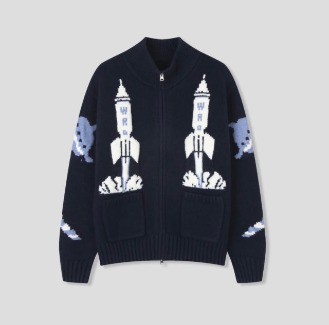 Unisex圖案針織外套