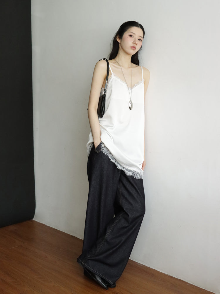 💗7th ANN.💗高質蕾絲邊光澤感連身裙