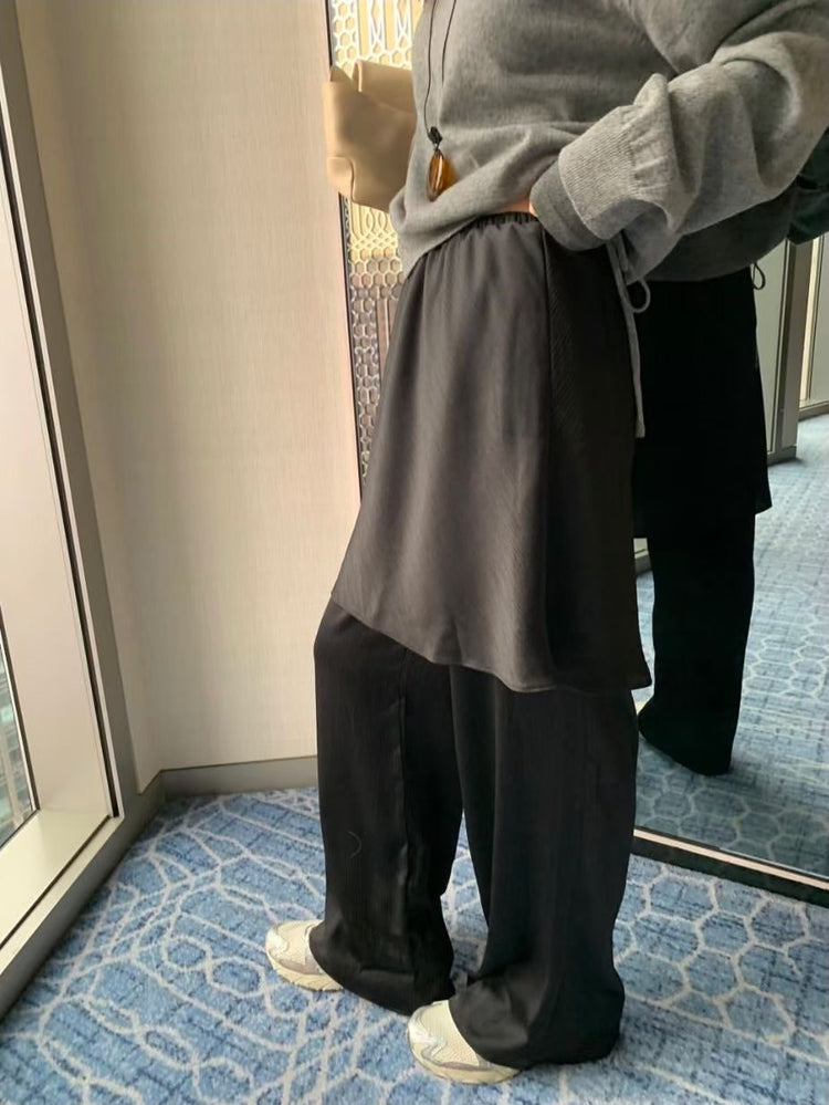 霧光澤紋理短裙