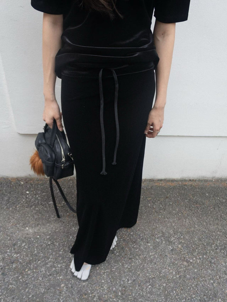 高質絲絨直身及踝裙