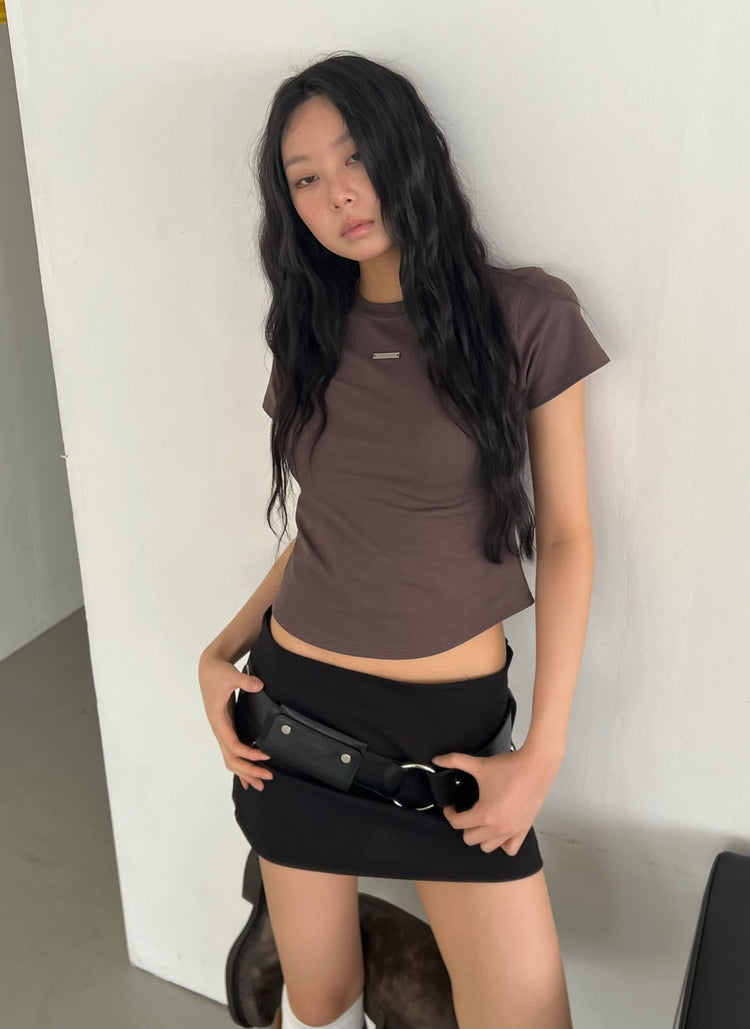 弧下擺鐵牌修身上衣