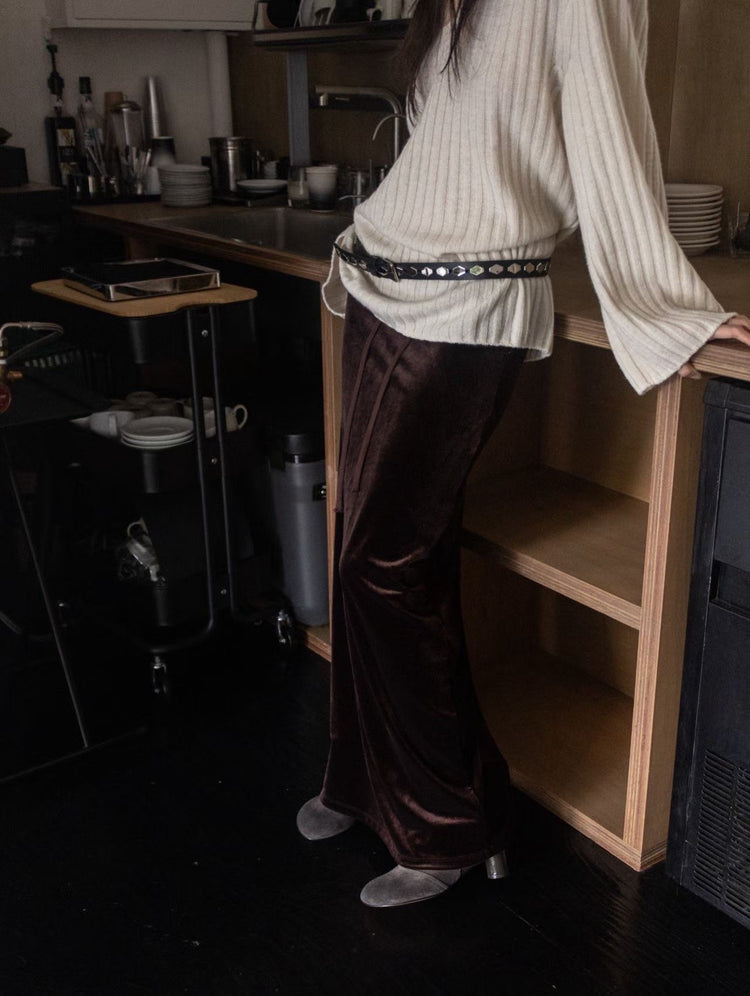 高質絲絨直身及踝裙