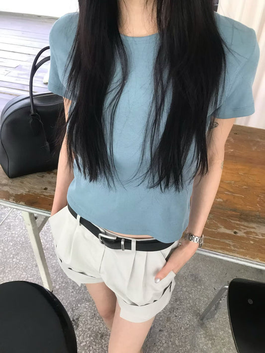 高質經典美色合身上衣