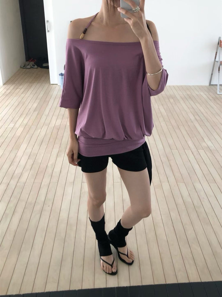 美肩串珠修身細節連身裙