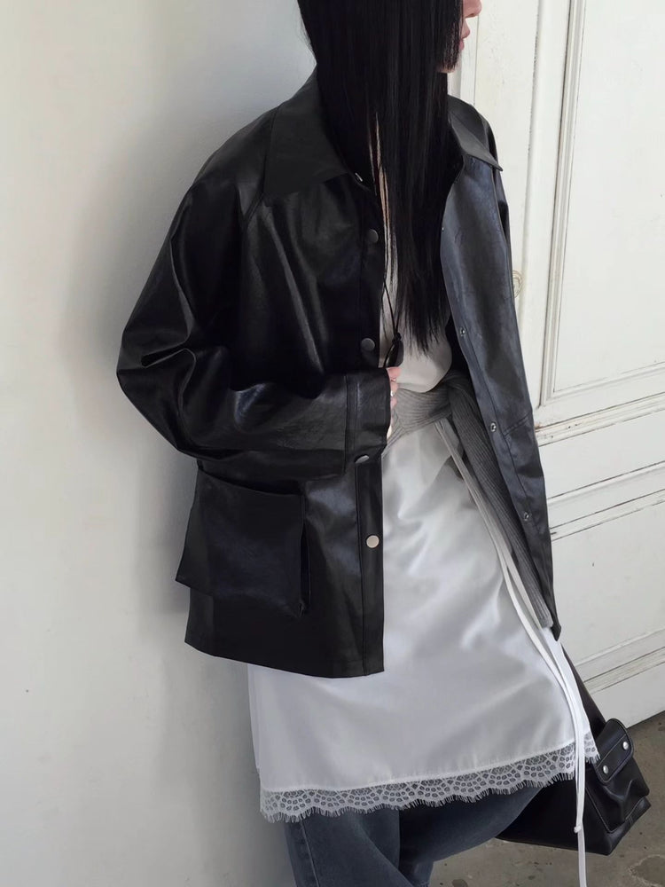 高級V領蕾絲邊綁帶細節連身裙