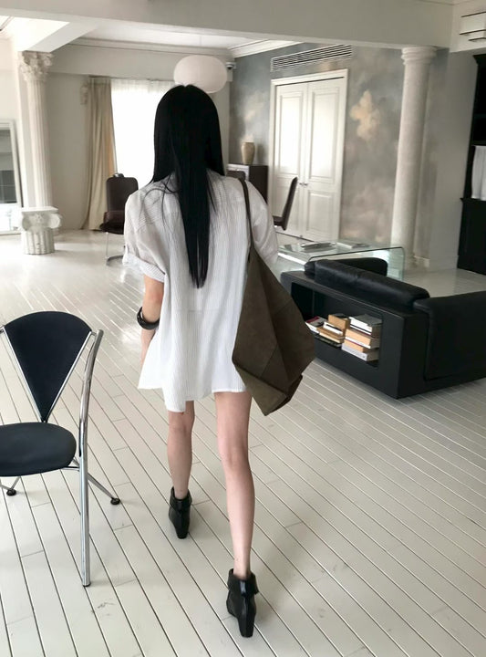 微透條紋袖扣襯衫