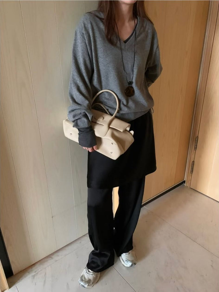 霧光澤紋理短裙