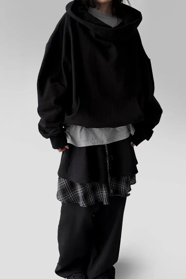 FW美肩垂領連帽衛衣