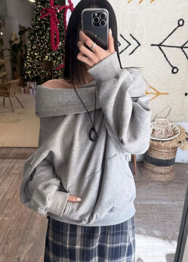 FW美肩垂領連帽衛衣