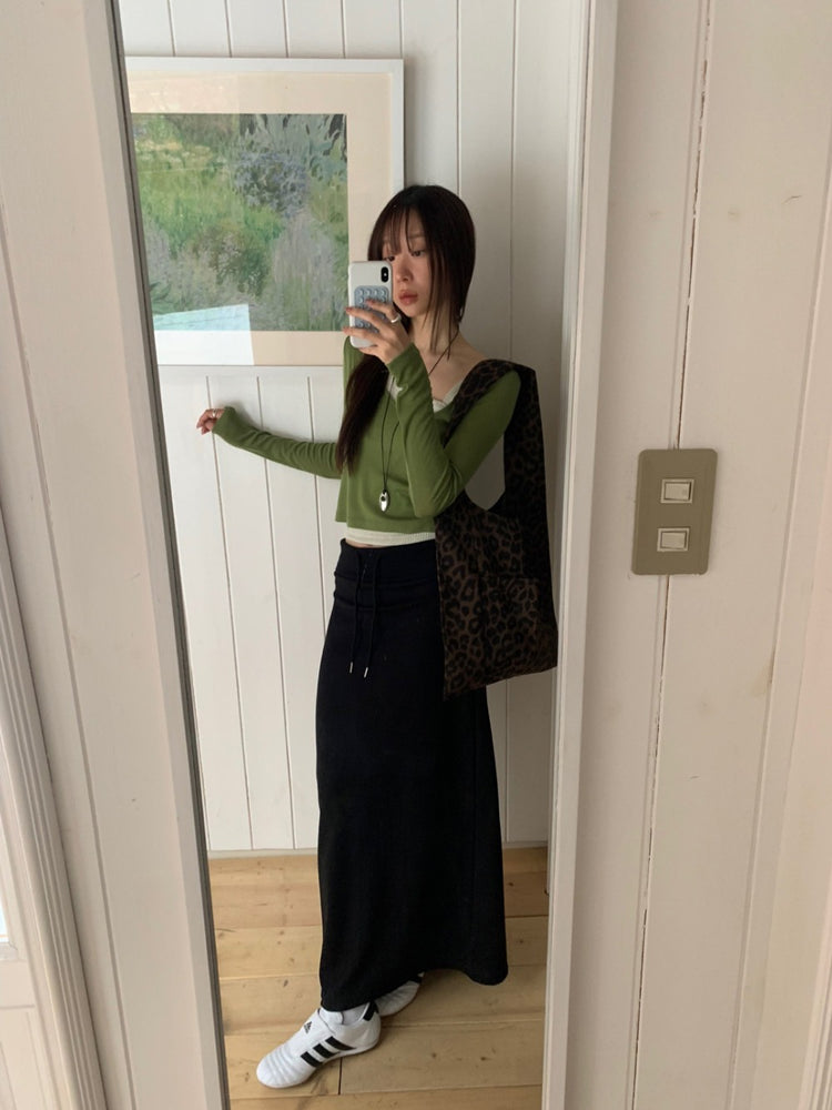 豹紋前口袋細節單肩袋