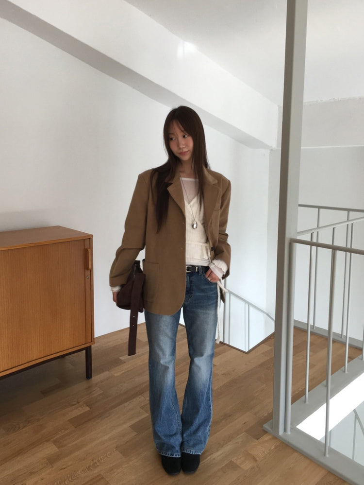 毛絨親膚綁帶細節上衣