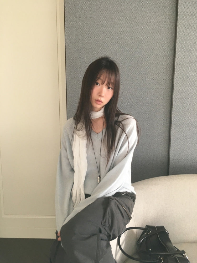 微透拉克蘭袖針織上衣