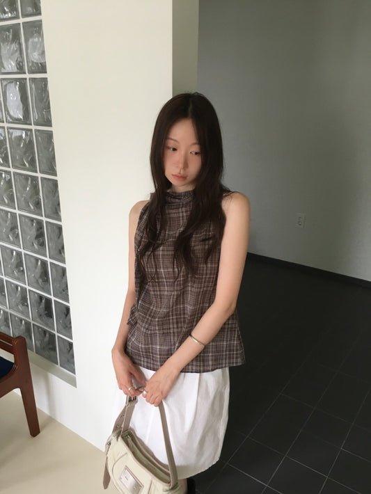 雙壓褶細節半裙