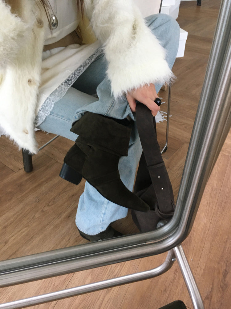 霧光蕾絲邊連身裙