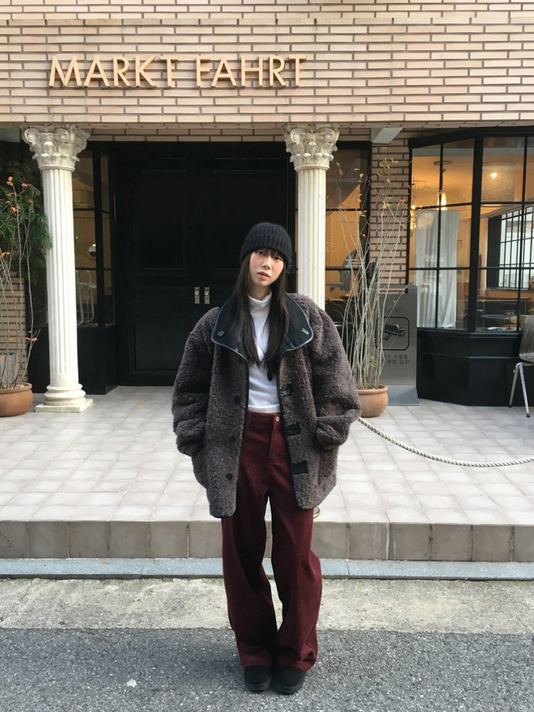 美色燈芯絨質感直褲