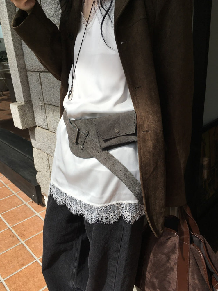 高質蕾絲邊光澤感連身裙