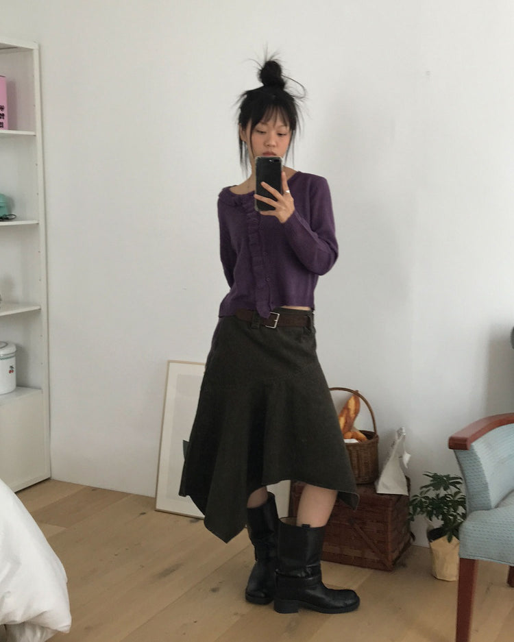 洗水不規則設計感半裙