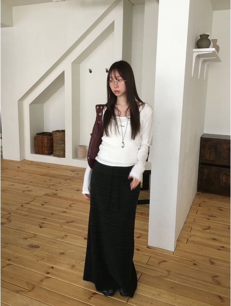 美色削肩基礎背心