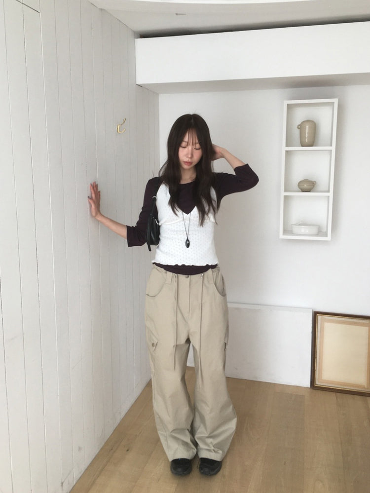 微透天絲經典七分袖上衣