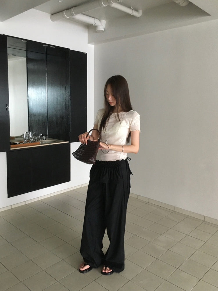 透膚立體花設計感上衣