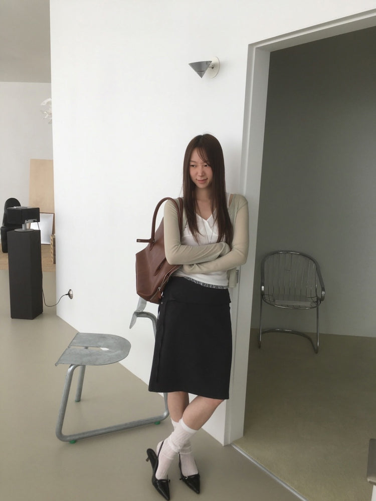 美色透膚雙扣鈕修身外套