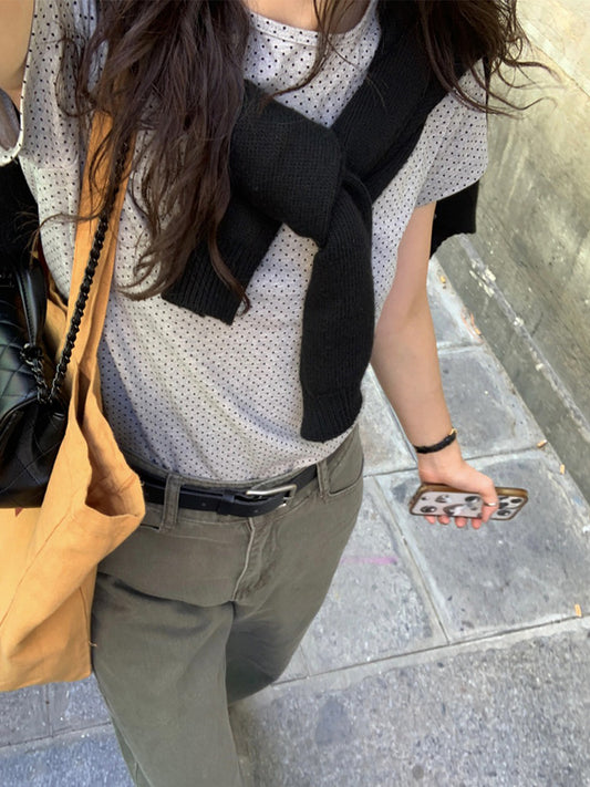 細波點基礎上衣