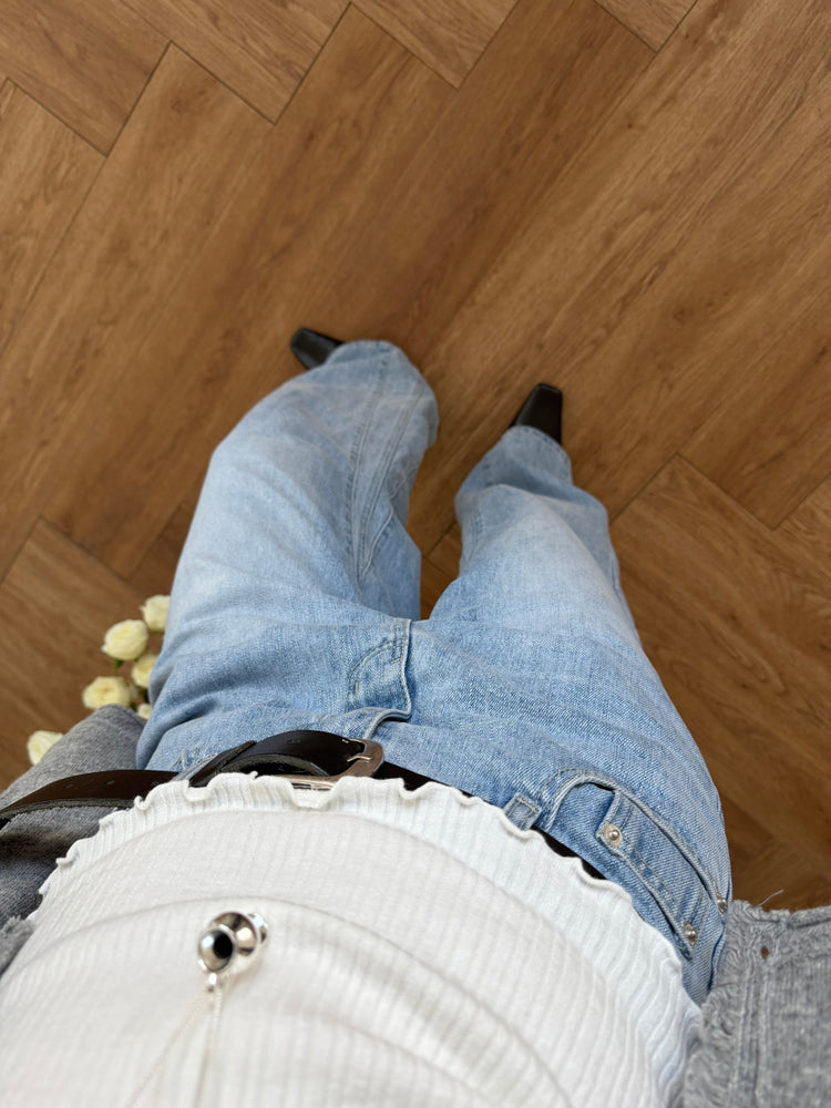 交疊蕾絲捲邊細節背心